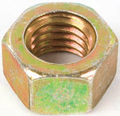 SAE Fine Thread Zinc Yellow Plated Grade 8 Steel Made in USA Finish Hex Nut